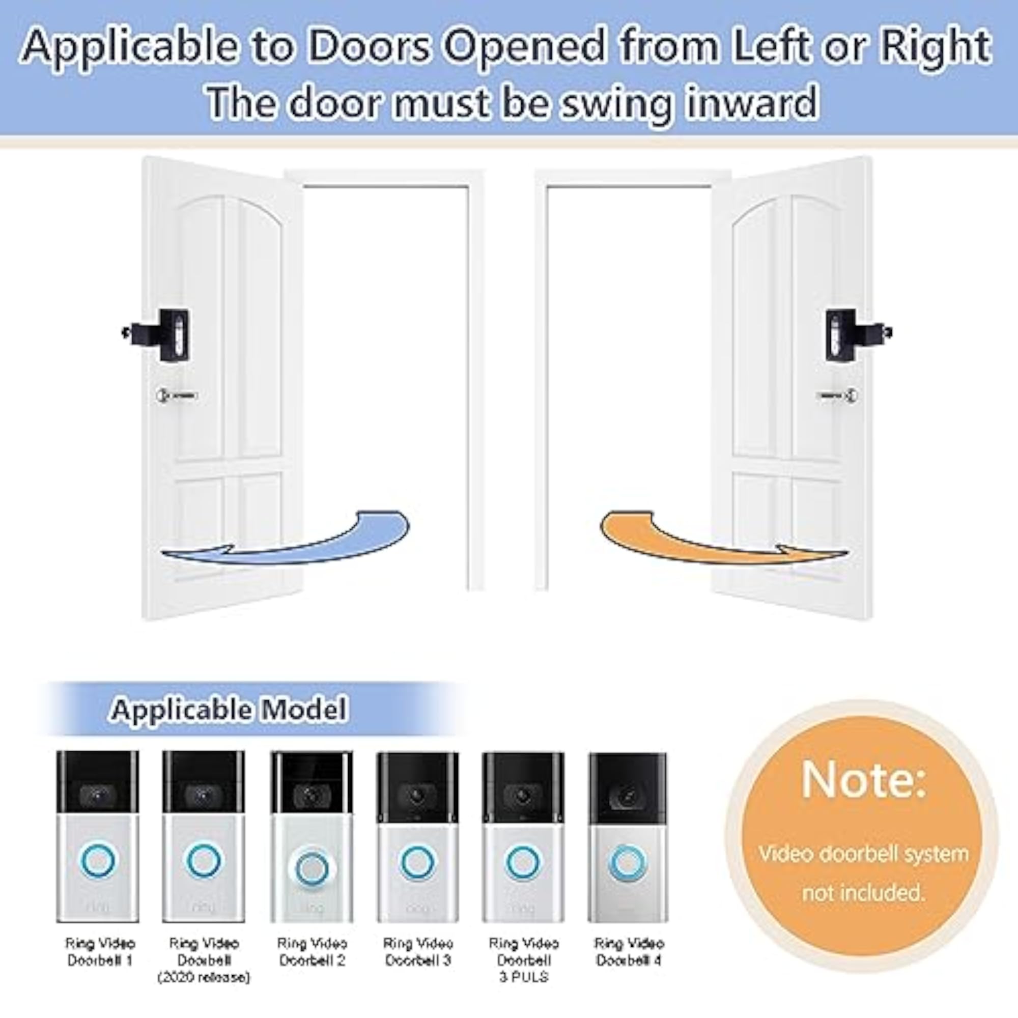 Anti-Theft Video Doorbell Mount for Apartments